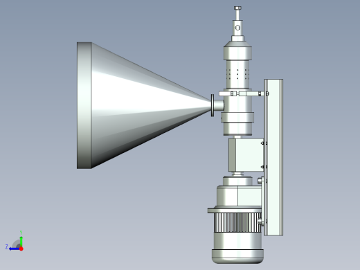 奶油搅拌机3D模型图纸 STP格式右视缩略图