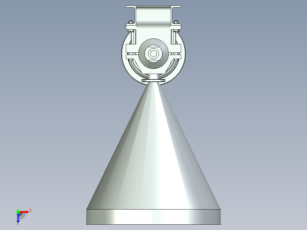 奶油搅拌机3D模型图纸 STP格式俯视图
