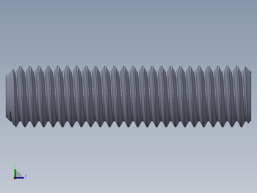 UNC 平头紧定螺钉-UNC SET SCREW 0.500 x2.000.SLDPRT左视图