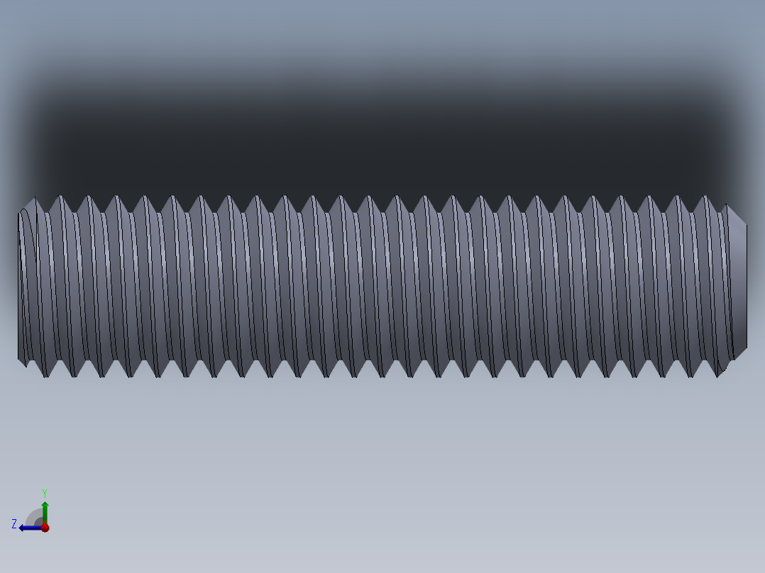 UNC 平头紧定螺钉-UNC SET SCREW 0.500 x2.000.SLDPRT右视图