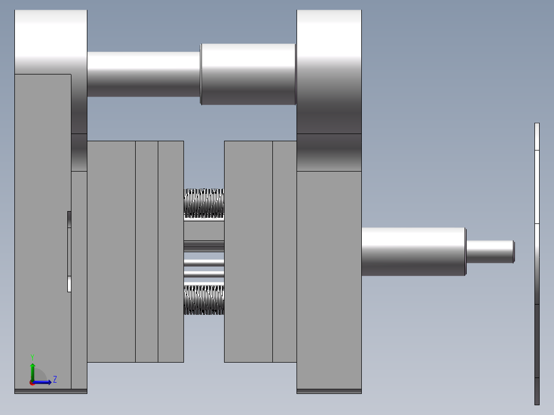Q250-排气管垫片级进冲压模具设计【三维SolidWorks】左视图