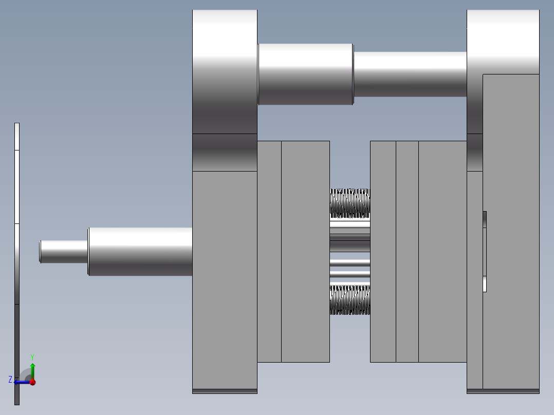 Q250-排气管垫片级进冲压模具设计【三维SolidWorks】右视图