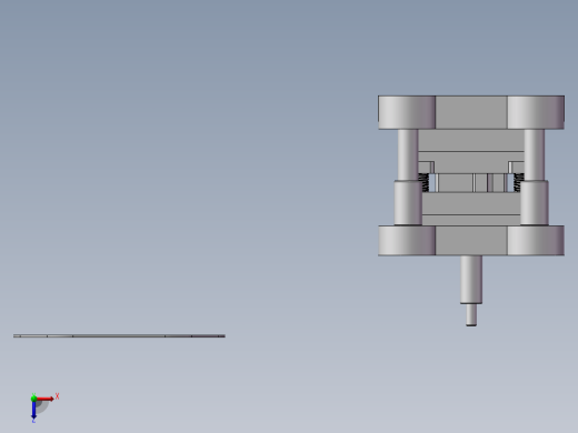 Q250-排气管垫片级进冲压模具设计【三维SolidWorks】俯视缩略图