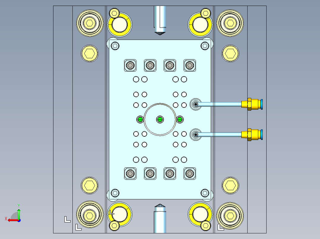 订书机上盖注塑模具三维+CAD==1447786==245后视图