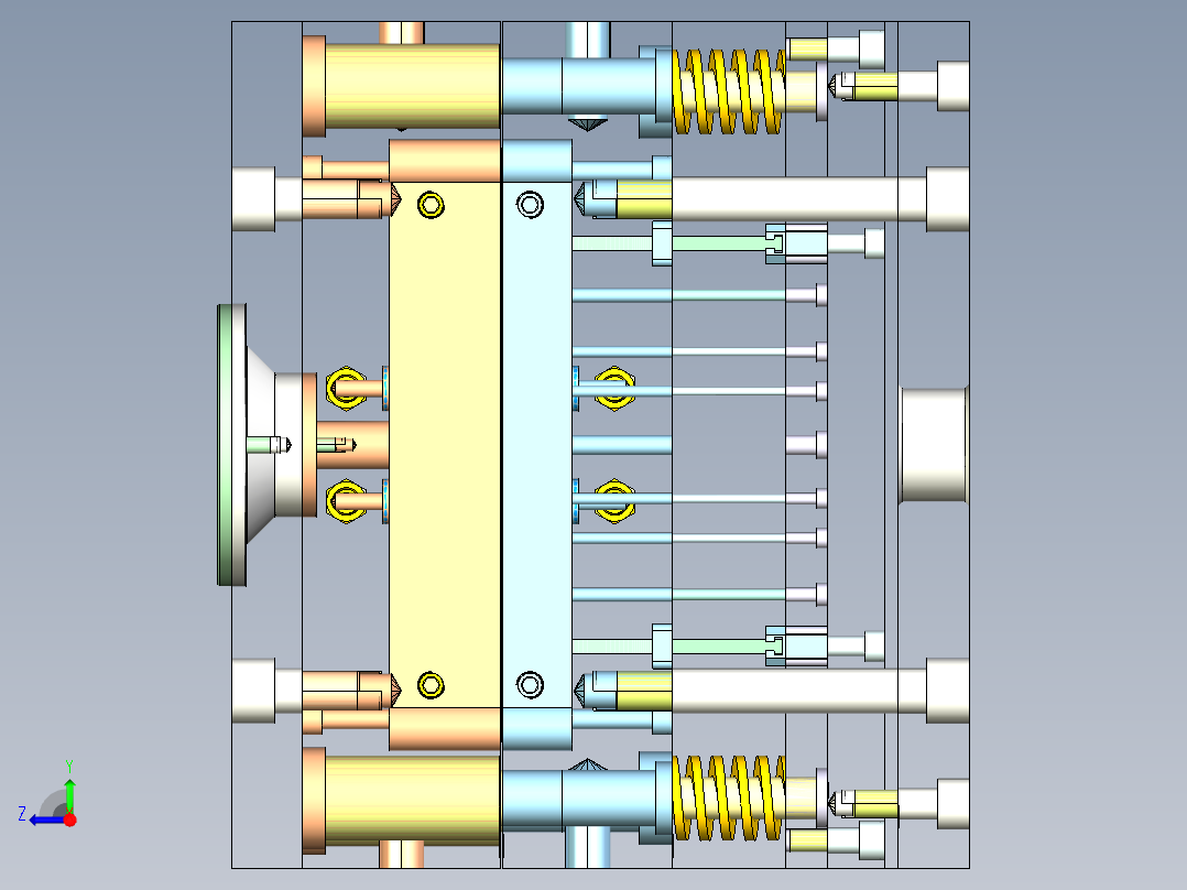 订书机上盖注塑模具三维+CAD==1447786==245右视图