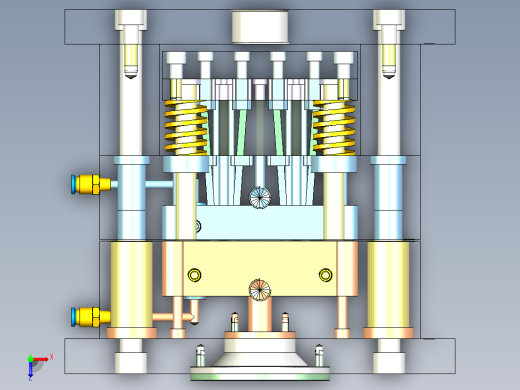 订书机上盖注塑模具三维+CAD==1447786==245俯视缩略图