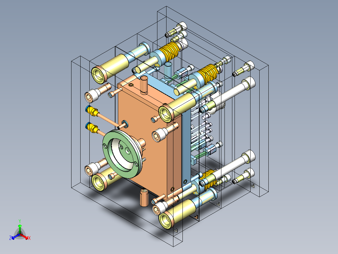 订书机上盖注塑模具三维+CAD==1447786==245正等轴测图