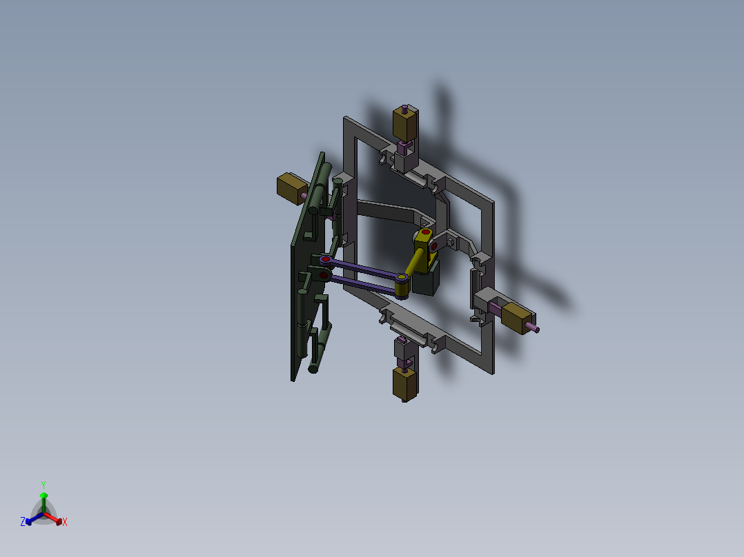 四方向翻转机构1372593==30正等轴测图