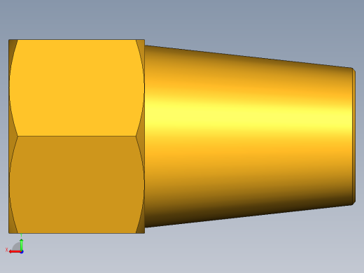 扩口式工业通用硬管接头Long Nut 41FL-5后视缩略图