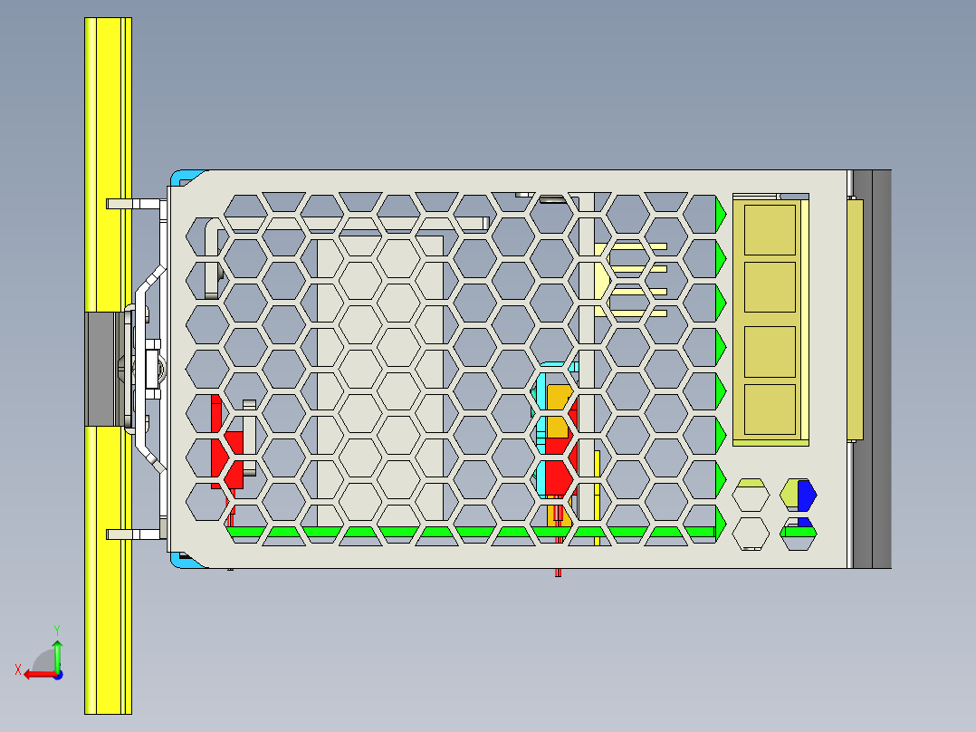 明纬NDR和TDR系列开关电源合集轨道式后视图