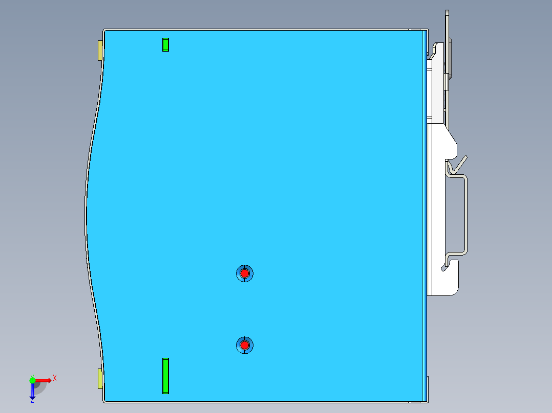 明纬NDR和TDR系列开关电源合集轨道式俯视图