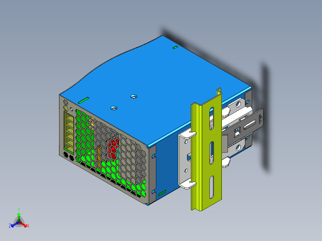 明纬NDR和TDR系列开关电源合集轨道式正等轴测图
