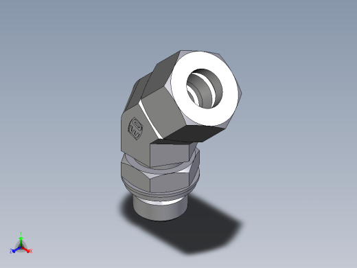 卡套式工业通用硬管接头EO_Adjustable_locknut_45_deg_elbow_VEE16ZSRCF