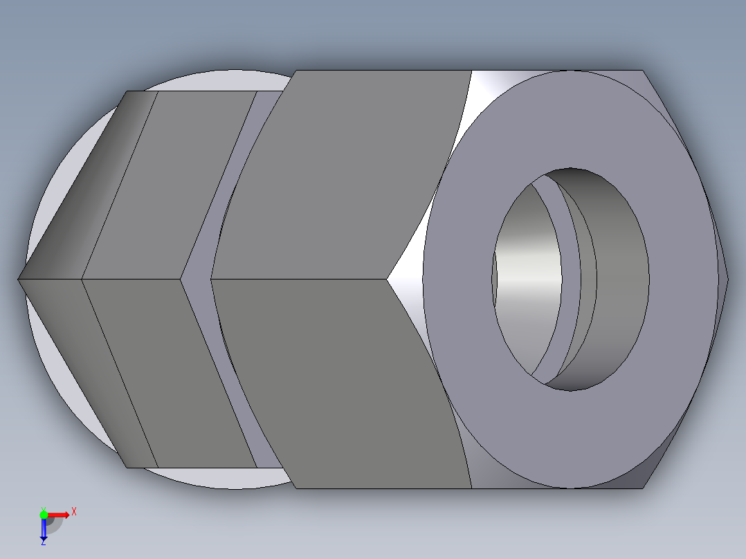 卡套式工业通用硬管接头EO_Adjustable_locknut_45_deg_elbow_VEE16ZSRCF俯视图