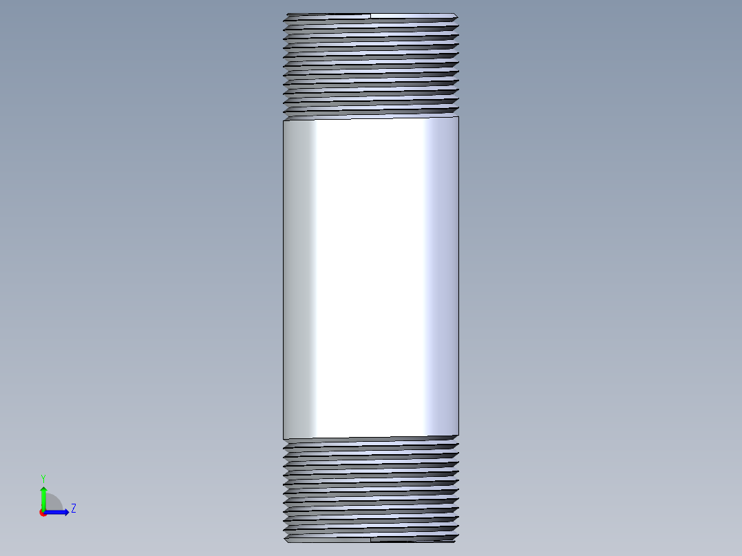 CPVC管件33-Sch80_Nipple_MPTxMPT_9861-174_1.25in x 5in左视图