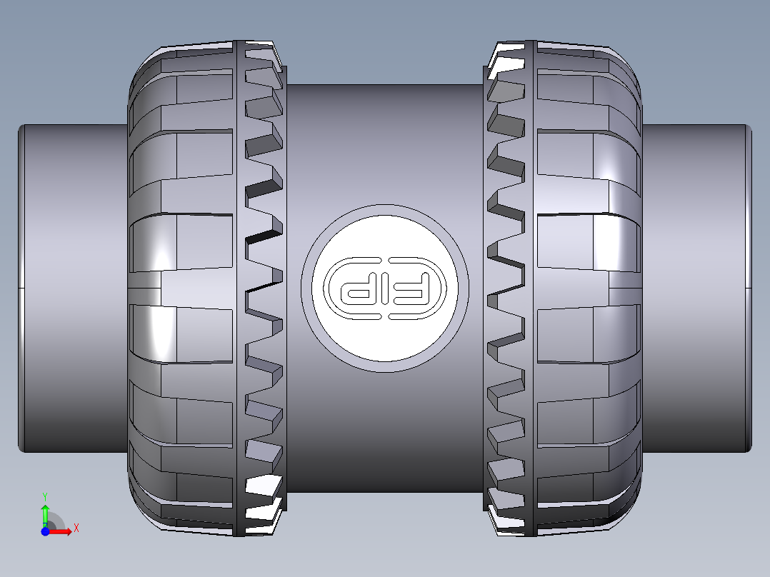 2SXEAC 女性端溶剂焊接EasyFit球形止回阀，ASTM系列前视图