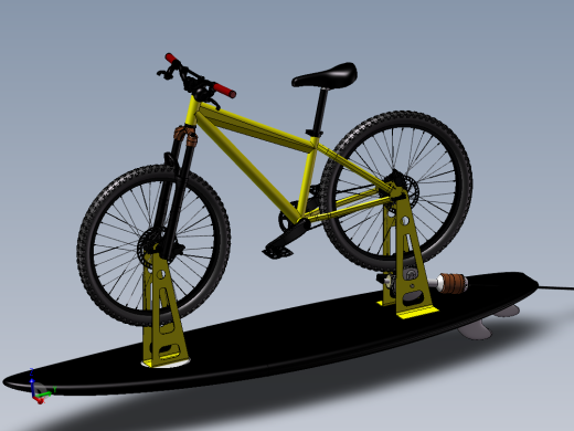 22---水上自行车滑行车step三维图纸模型设计图纸