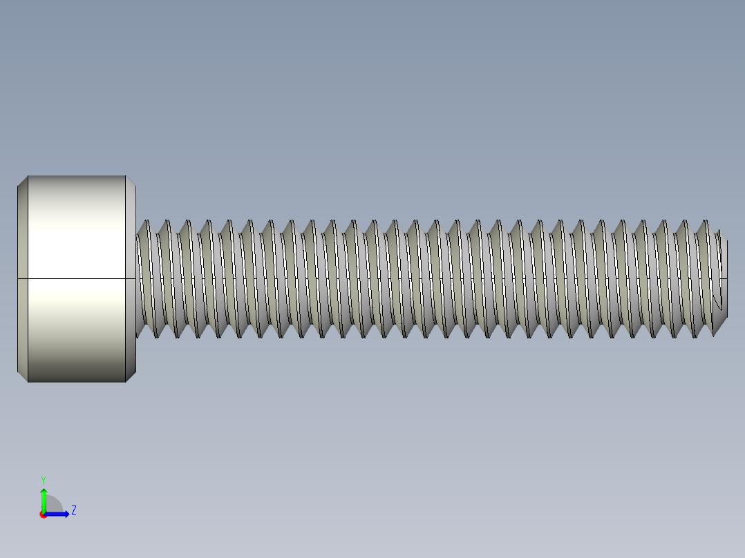 M4 x 0.7mm Thread 20mm LONG SOCKET HEAD CAP SCREW.IGS左视图