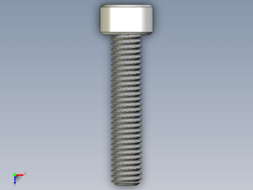 M4 x 0.7mm Thread 20mm LONG SOCKET HEAD CAP SCREW.IGS俯视缩略图