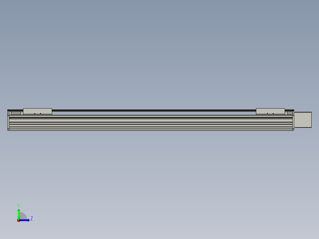 直线模组WG-LHB12-S850-L(B)设计图纸左视图