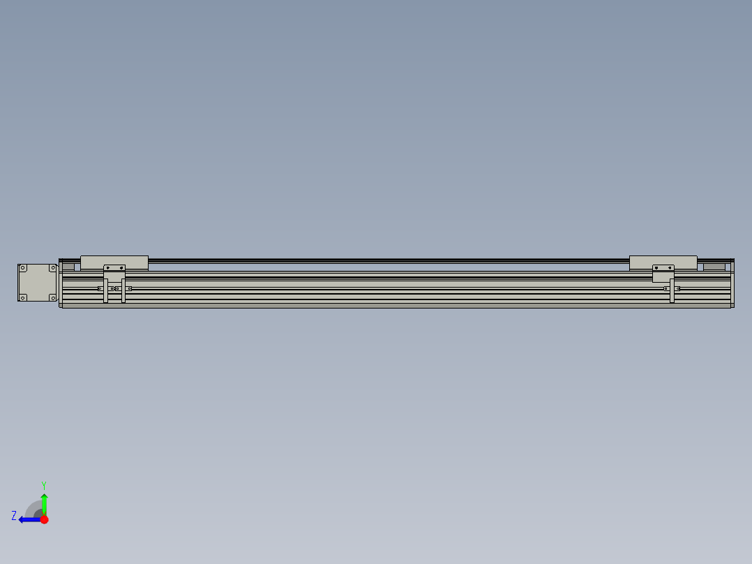 直线模组WG-LHB12-S850-L(B)设计图纸右视图