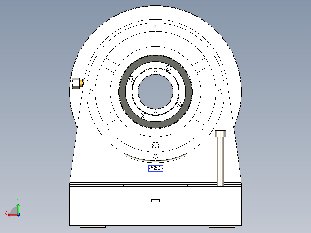 HR050EX-A0(四轴转台)外型圖后视图