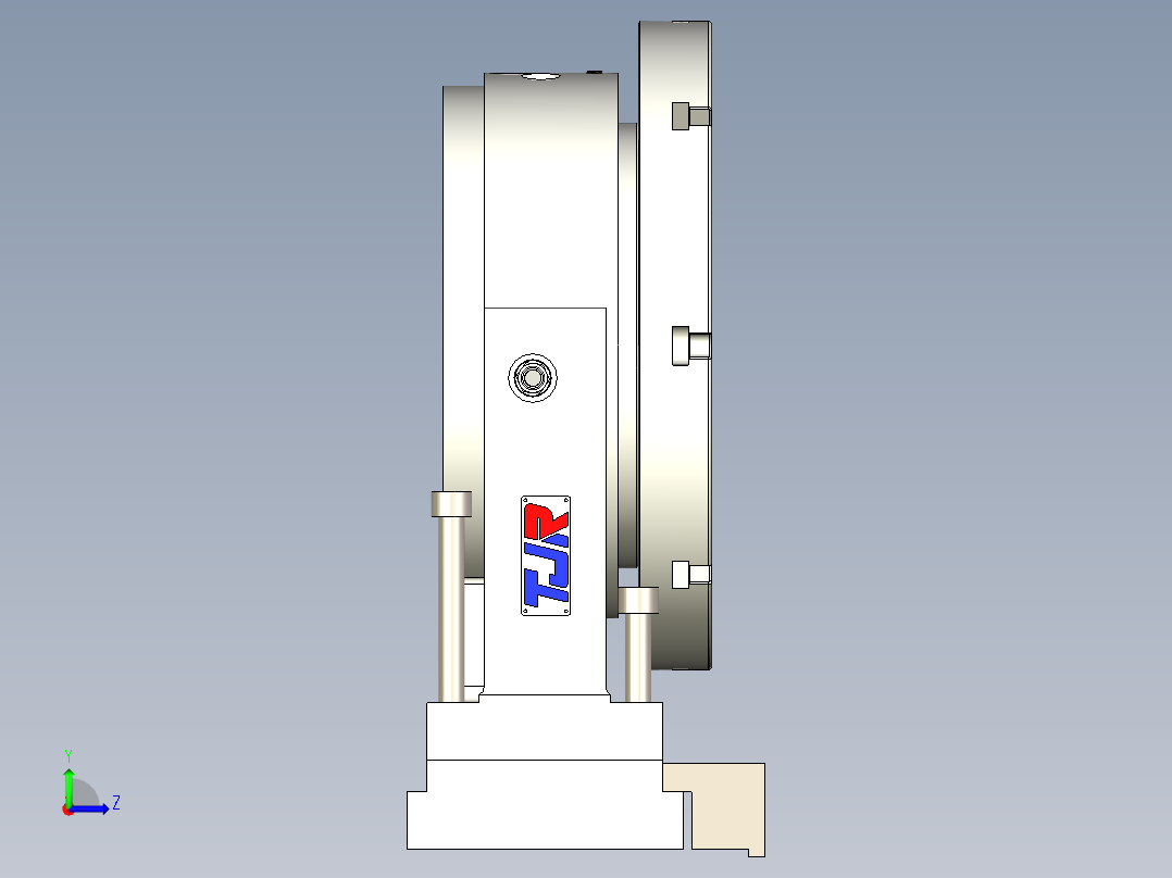HR050EX-A0(四轴转台)外型圖左视图
