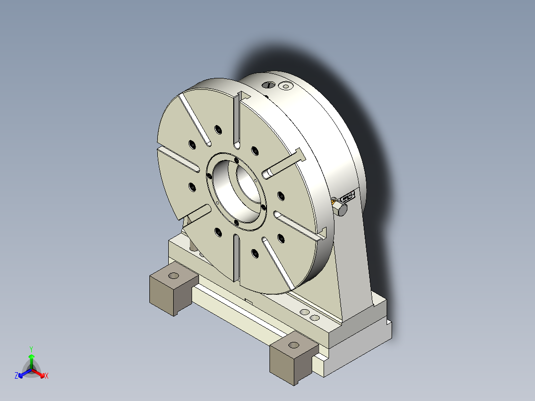HR050EX-A0(四轴转台)外型圖正等轴测图