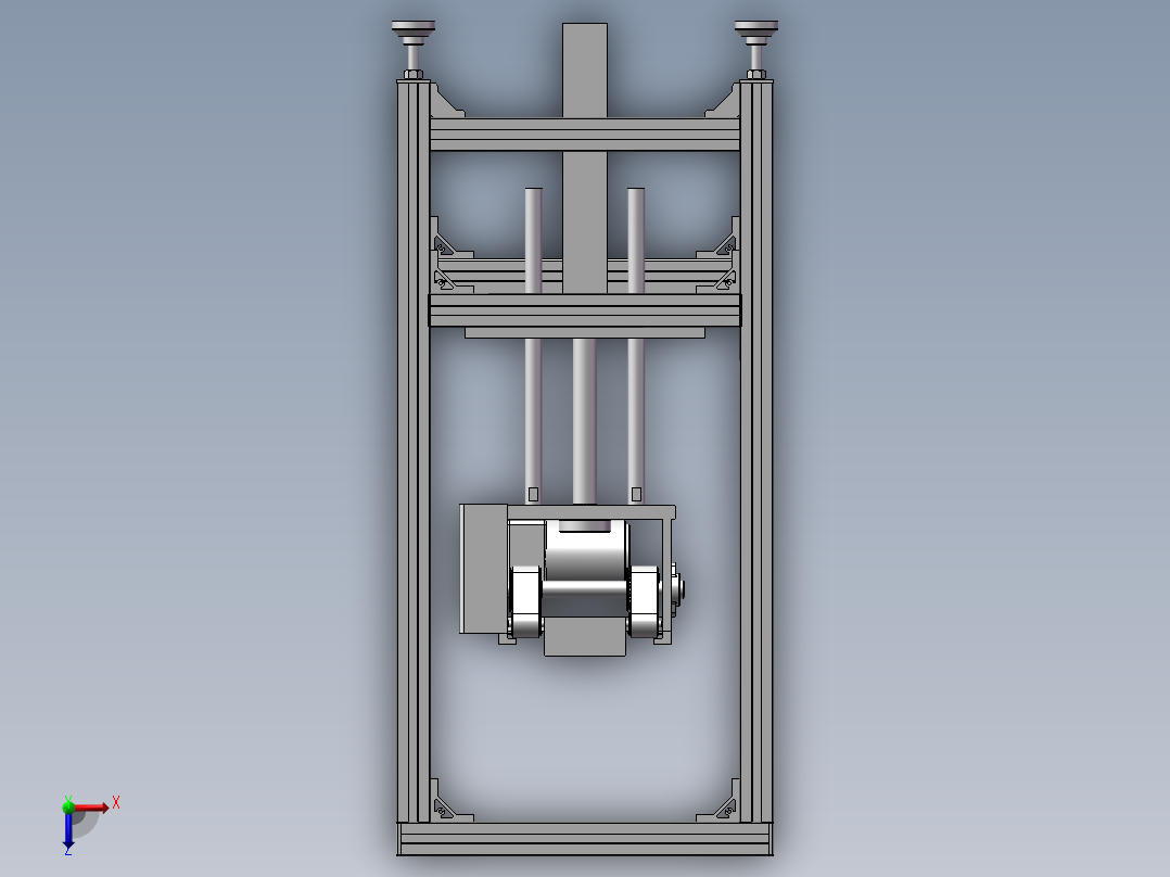 轻型提升机俯视图
