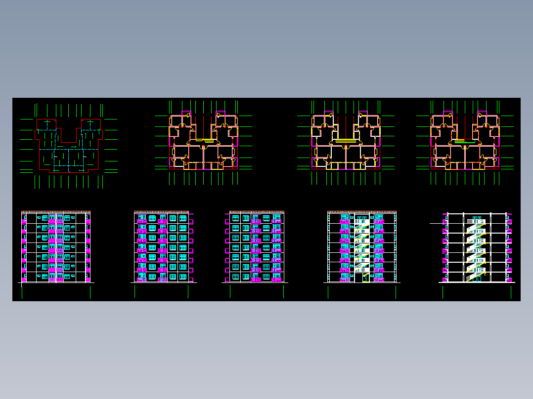 住宅建筑平立面施工图
