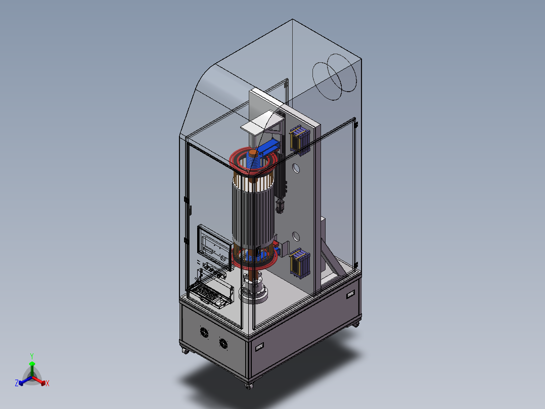 鼠笼式转子铜端环焊接装置sw18可编辑正等轴测图