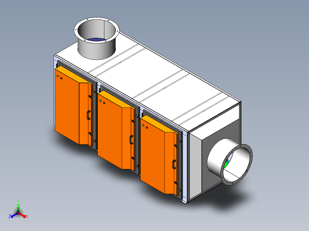 光氧催化一体机sw21可编辑正等轴测图