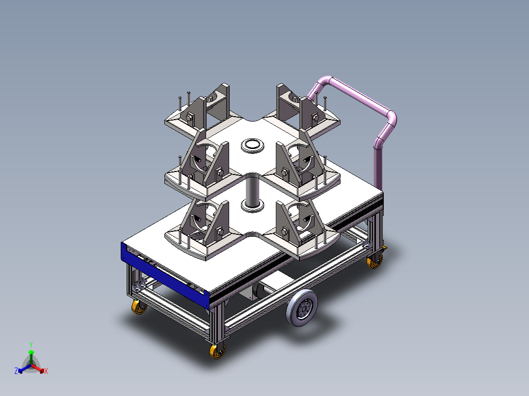 弯头加工用转运装置sw18正等轴测图