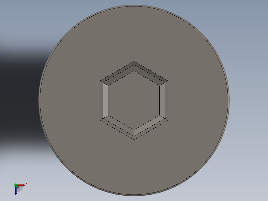 Screw_ISO_10642_M6x15_A2.SLDPRT俯视图