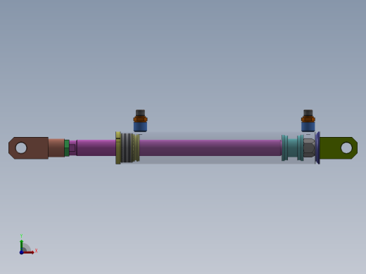 A0002480-焊接型液压缸 50x30x264 毫米前视缩略图