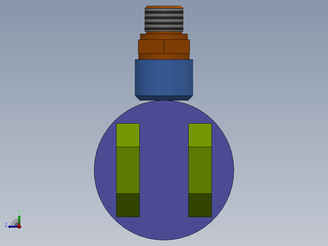 A0002480-焊接型液压缸 50x30x264 毫米右视图