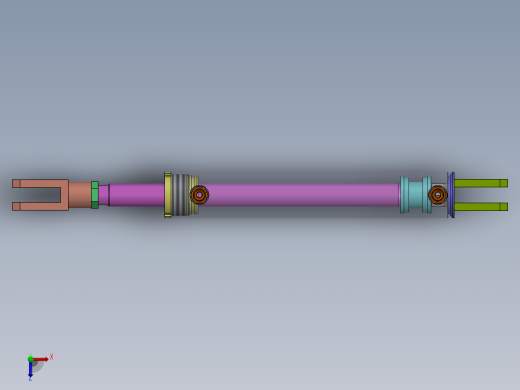 A0002480-焊接型液压缸 50x30x264 毫米俯视缩略图