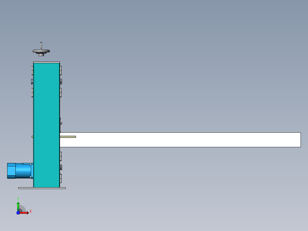 立式带锯床后视图