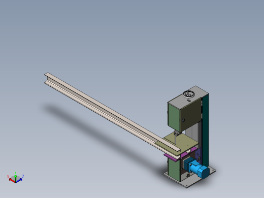 立式带锯床正等轴测缩略图