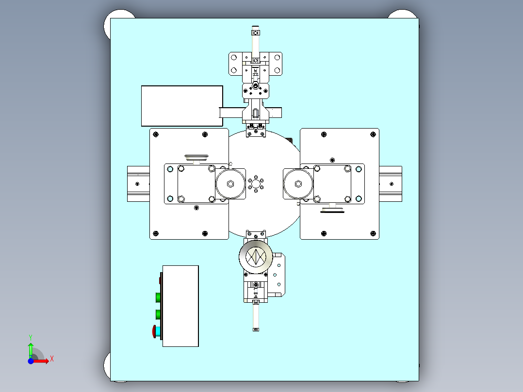 锁芯四工位装配专机设计前视图