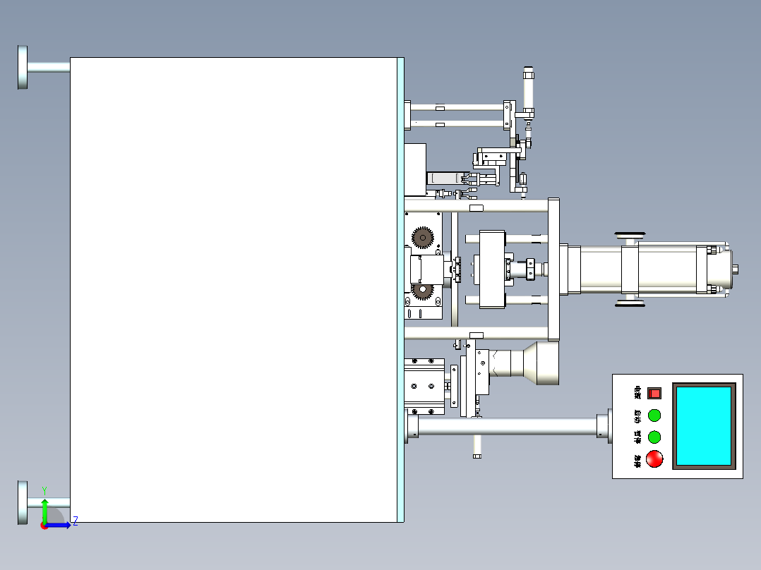 锁芯四工位装配专机设计左视图