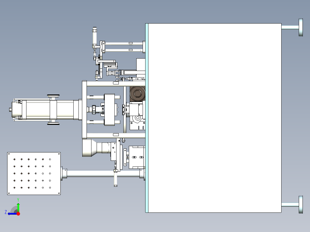 锁芯四工位装配专机设计右视图
