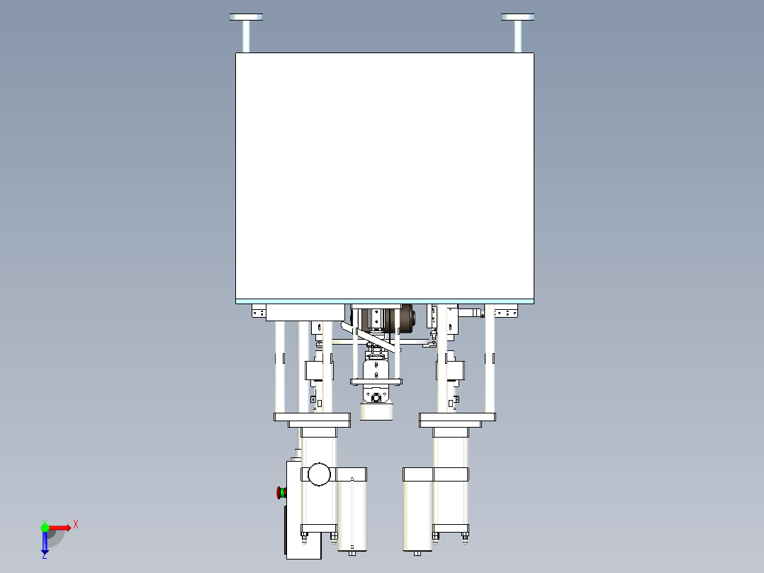 锁芯四工位装配专机设计俯视图