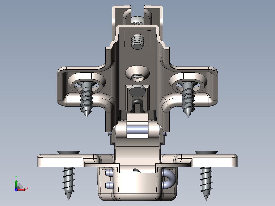铰链、-铰链conealed-cab前视图