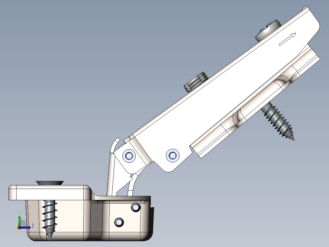 铰链、-铰链conealed-cab左视图