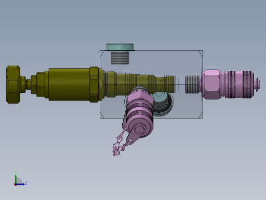 A0002574-液压测试块用于 - 压力卸载阀左视缩略图
