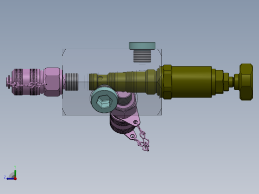 A0002574-液压测试块用于 - 压力卸载阀右视缩略图