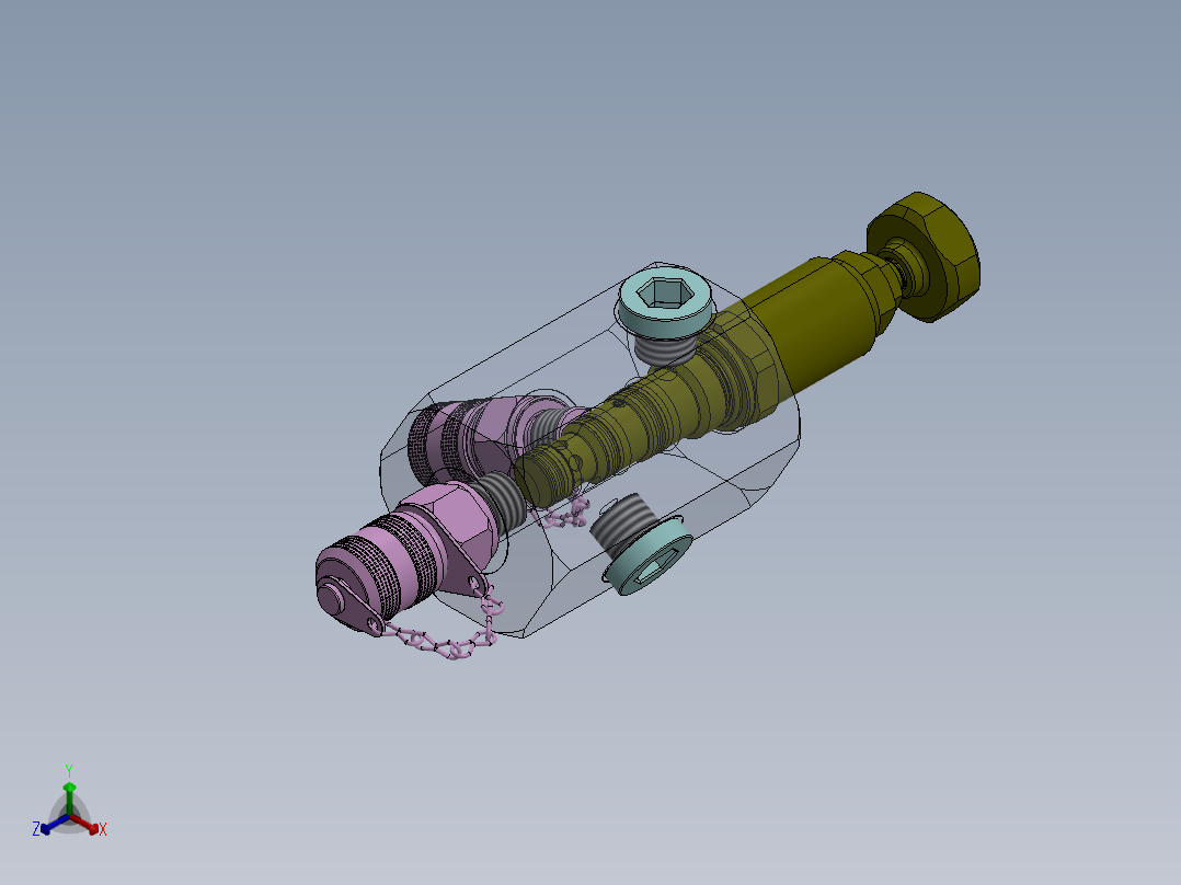 A0002574-液压测试块用于 - 压力卸载阀正等轴测图