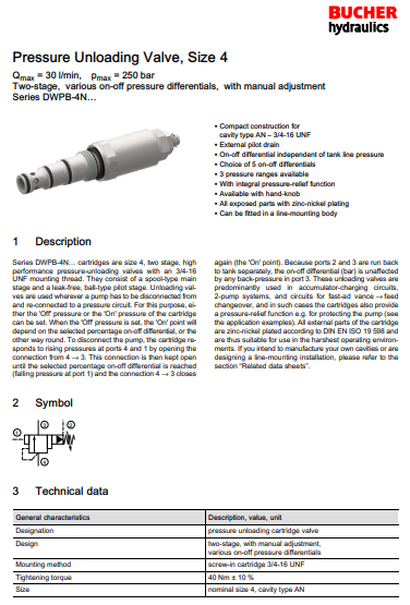 A0002574-液压测试块用于 - 压力卸载阀缩略图
