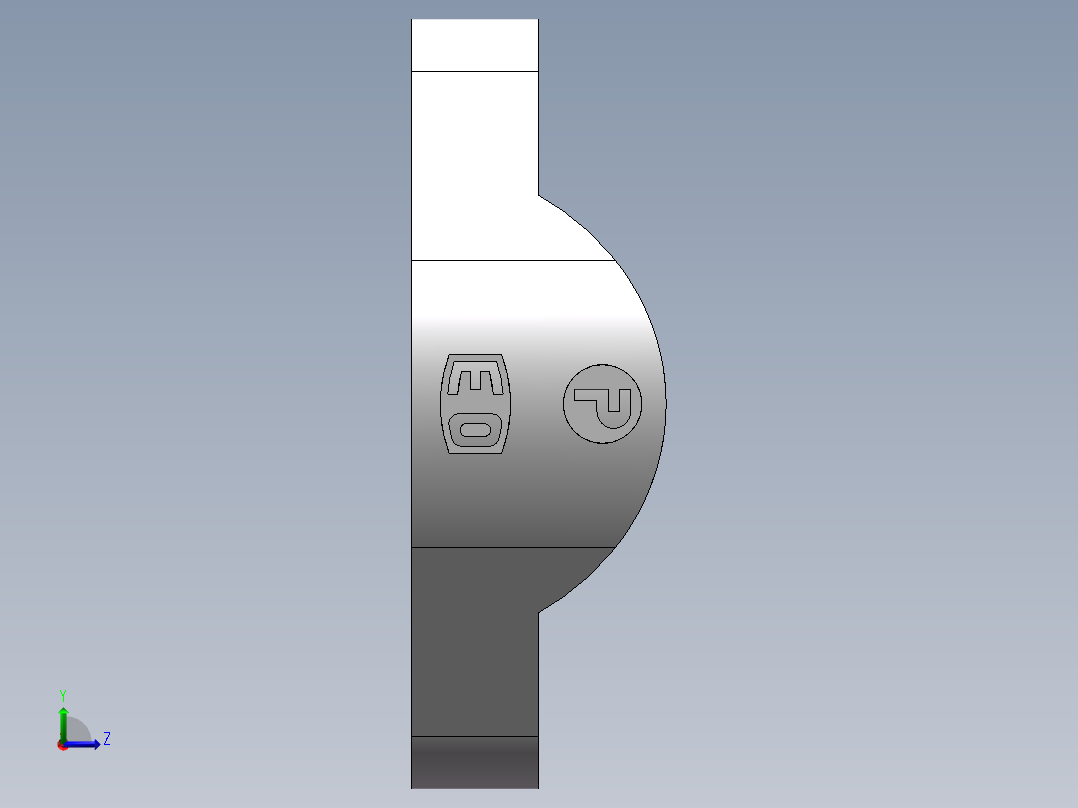 法兰接头、FL-40左视图